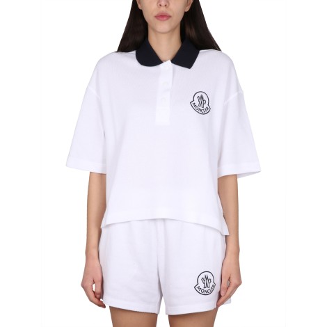 moncler polo with logo embroidery