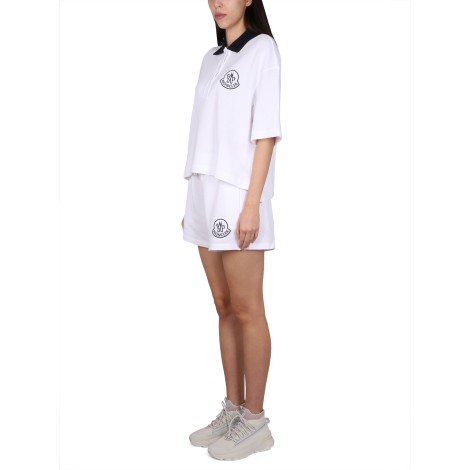 moncler polo with logo embroidery