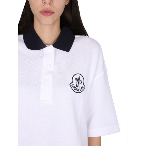 moncler polo with logo embroidery