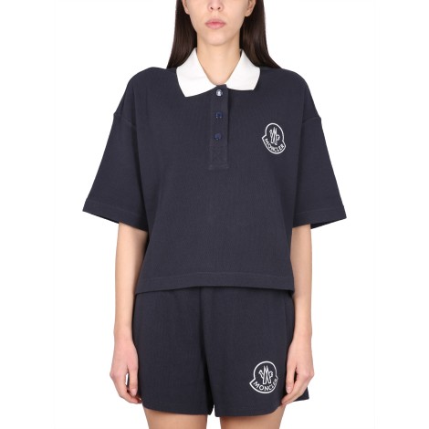 moncler polo with logo embroidery