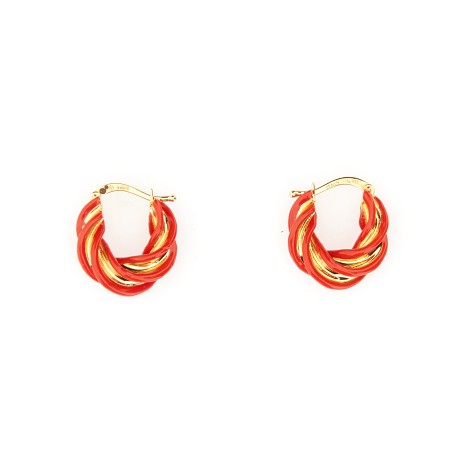 bottega veneta pillar hoop earrings