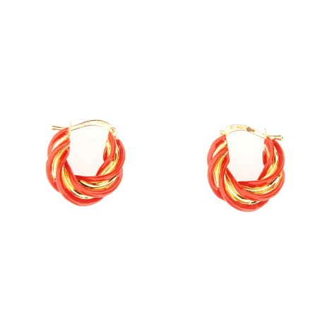 bottega veneta pillar hoop earrings