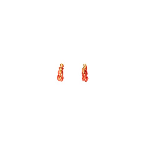 bottega veneta pillar hoop earrings