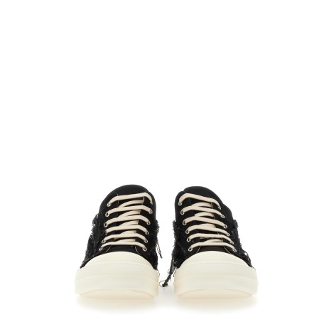rick owens drkshdw low slashed denim sneaker