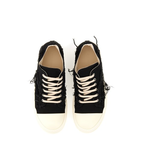 rick owens drkshdw low slashed denim sneaker