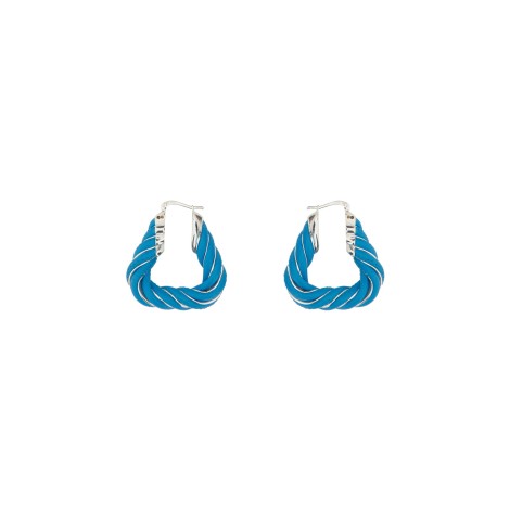 bottega veneta triangular twist hoop earrings