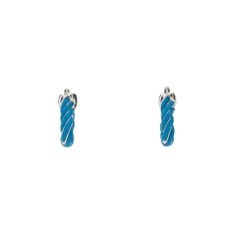 bottega veneta triangular twist hoop earrings