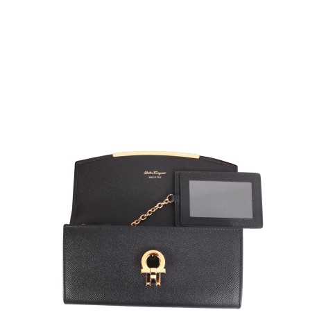 ferragamo medium leather wallet with hook