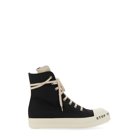 rick owens drkshdw high denim sneaker