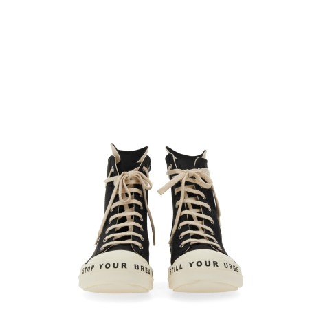 rick owens drkshdw high denim sneaker