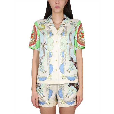 tory burch printed shirt