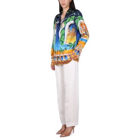 casablanca printed shirt