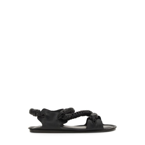 jil sander braided leather sandal