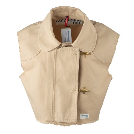 Gilet canvas frangette 2 ganci