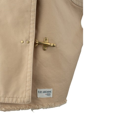 Gilet canvas frangette 2 ganci
