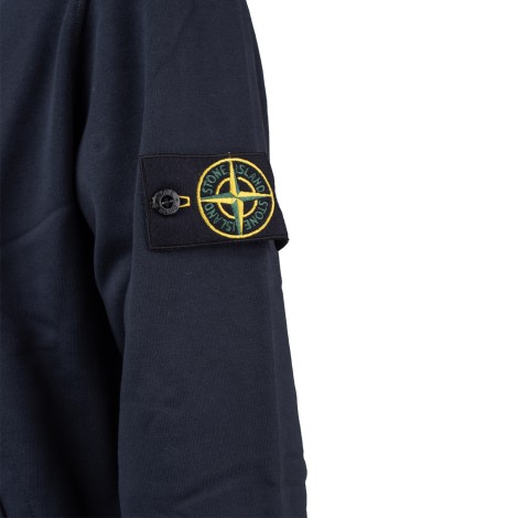 Felpa Stone Island in cotone con zip e senza cappuccio