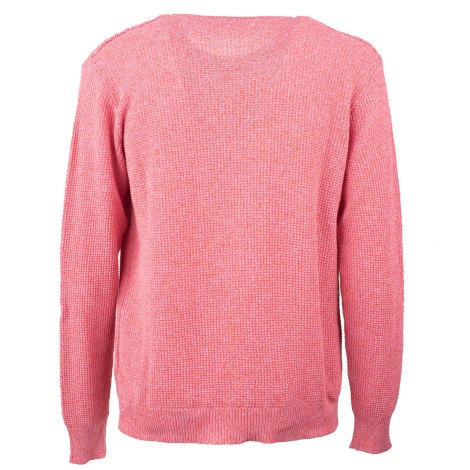 Maglia misto cotone e lino fuxia