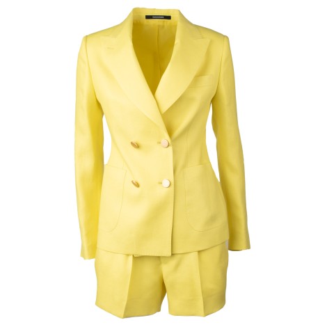Tailleur giacca doppio petto + bermuda 100% lino