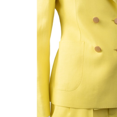 Tailleur giacca doppio petto + bermuda 100% lino