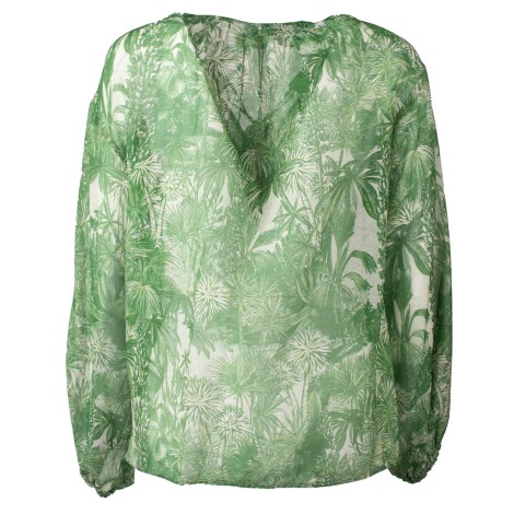 Camicia cobra voile fantasia verde