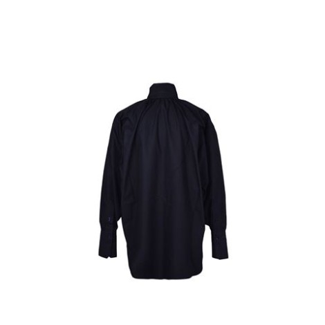 BLUSA A COLLO ALTO IN COTONE BIO