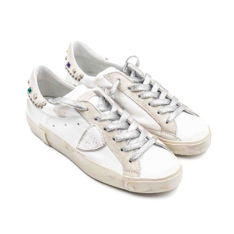 Sneakers Donna BLANC GRIS PHILIPPE MODEL Pelle