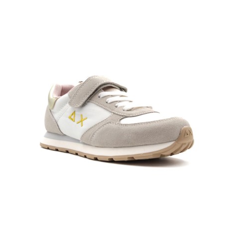 Sneakers Bambino BIANCO/BIANCO PANNA SUN68 Pelle