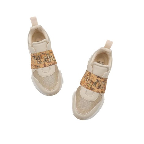 Sneakers Donna Beige/platino ALVIERO MARTINI Pelle