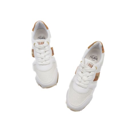 Sneakers Donna BIANCO/GEO BEIGE ALVIERO MARTINI Pelle