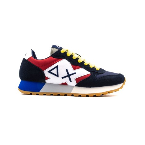 Sneakers Uomo NAVY/ROSSO SUN68 Pelle