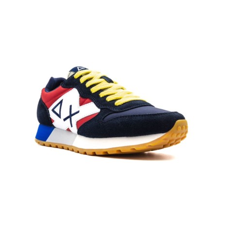 Sneakers Uomo NAVY/ROSSO SUN68 Pelle