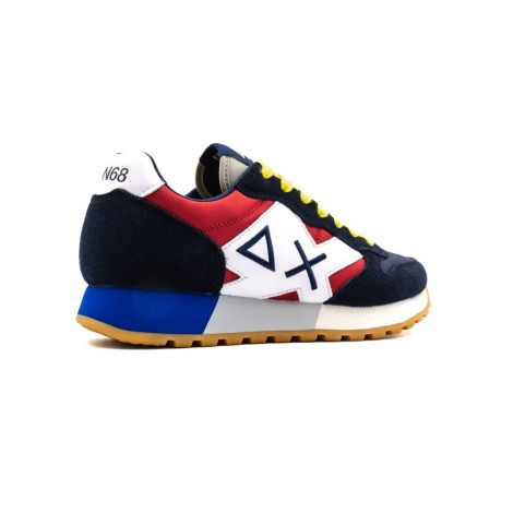 Sneakers Uomo NAVY/ROSSO SUN68 Pelle