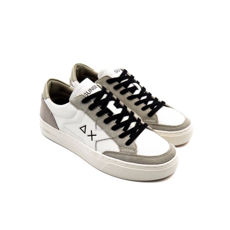 Sneakers Uomo GRIGIO CHIARO/BIANCO SUN68 Pelle