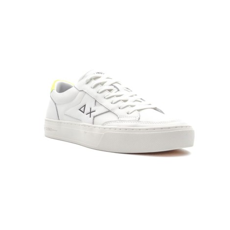 Sneakers Uomo BIANCO/GIALLO FLUO SUN68 Pelle