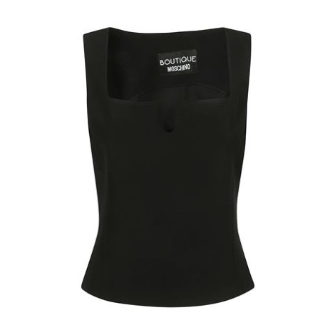 Top di Boutique Moschino, da donna, colore nero. Modello senza maniche, caratterizzato da bustier sul petto e scollo squadrato. Vestibilità slim. 