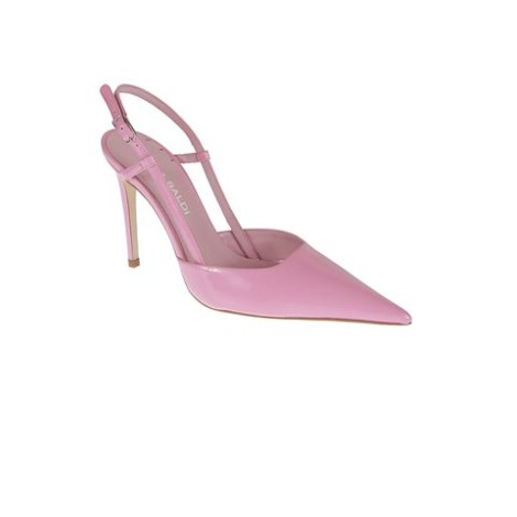 Scarpa di Lella Baldi, da donna, colore rosa. Modello in vernice, caratterizzato da punta chiusa e cinturino regolabile con fibbia. 