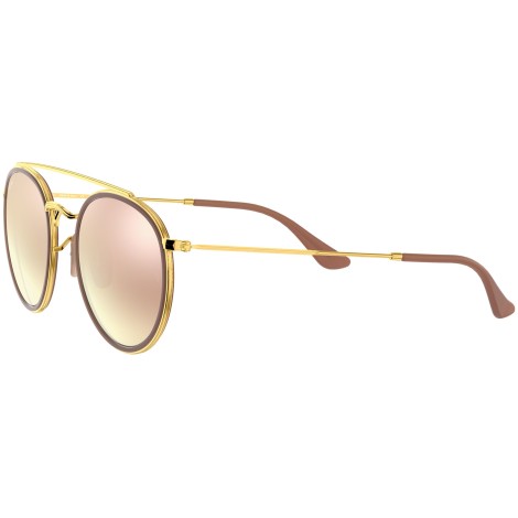 Round Double Bridge RB3647N gradient brown mirror pink