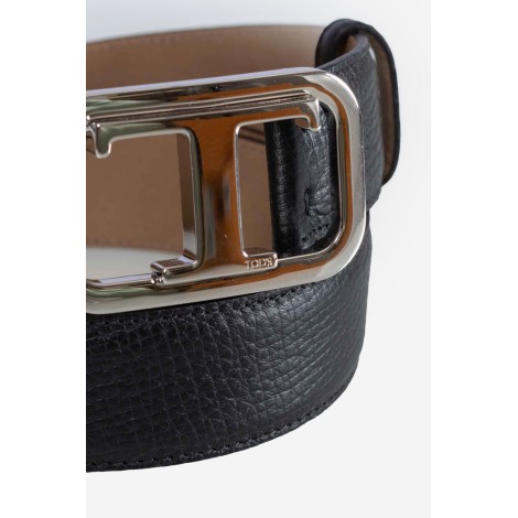 TOD'S Cintura in pelle Tod's T Monogram in metallo
