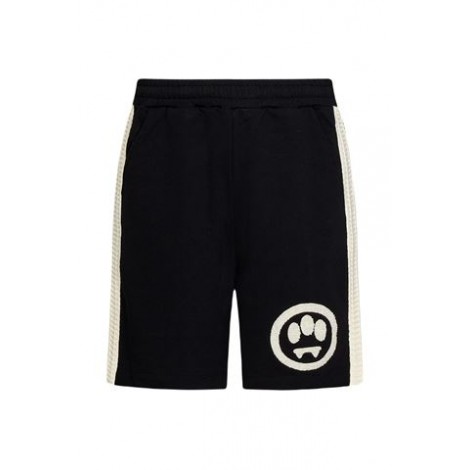Bermuda di BARROW, dauomo, colore nero. Modello realizzato in cotone, caratterizzato da tasche laterali e bande e logo ricamati a contrasto. Vita elasticizzata. Vestibilità regolare. 