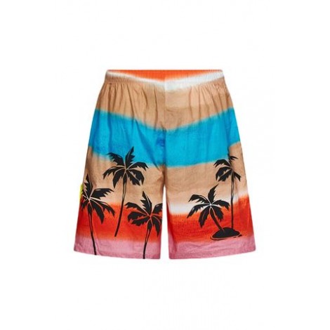 Bermuda di BARROW, da uomo, colore multicolor. Modello realizzato in cotone, caratterizzato da motivo a righe all-over e stampa palme su fronte e retro. Due tasche laterali. Vita elasticizzata. Vestibilità regolare. 