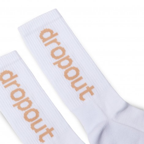 dropout Vertical Logo Socks Beige