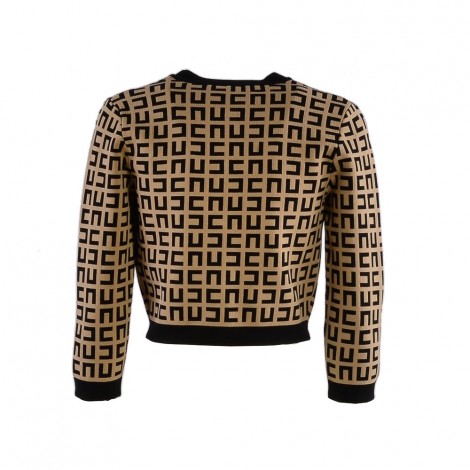 Cardigan Elisabetta Franchi MK33Z3 beige e nero