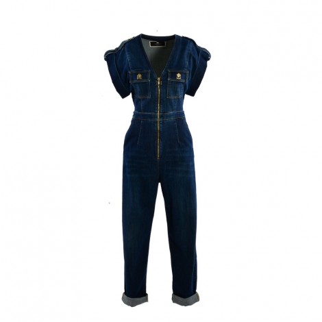 Tuta intera Elisabetta Franchi TJ21S in jeans