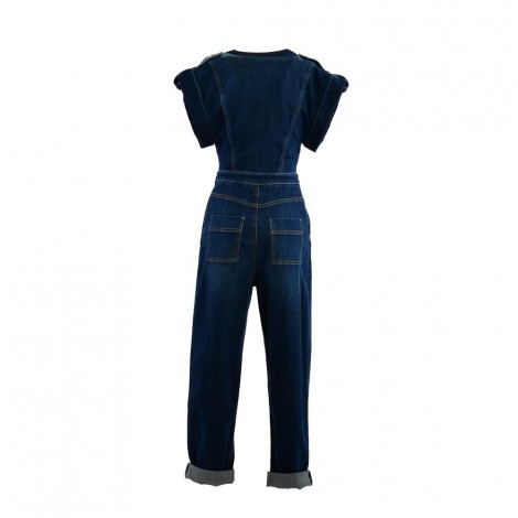 Tuta intera Elisabetta Franchi TJ21S in jeans