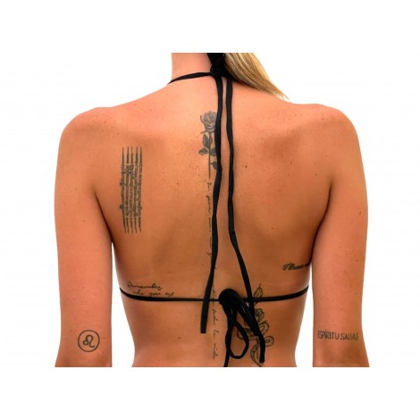 HIPPIE SHOP FORMENTERA COSTUME TOP MUSIC NERO 14HSFTMNERO