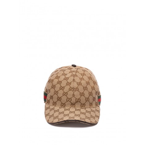 Gucci `Original Gg Canvas` Baseball Hat With `Web`