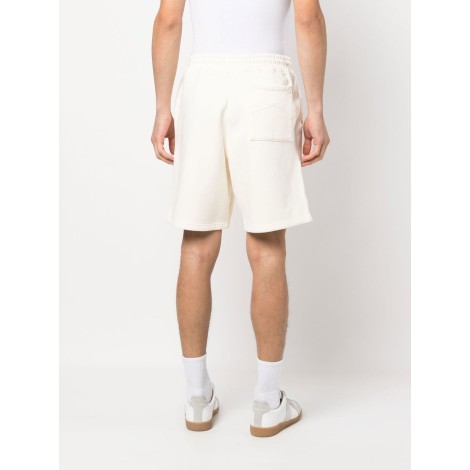 RHUDE pantaloncini sportivi in cotone bianco con logo Rhude ricamato
