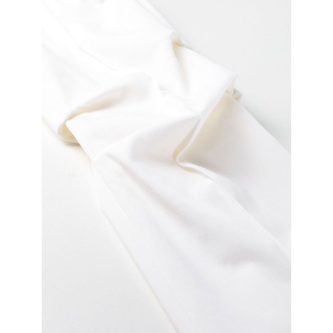 JACQUEMUS pantaloni svasati a vita alta in lana vergine bianca
