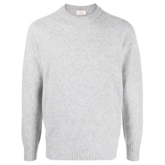 ALTEA maglione girocollo grigio in lana vergine e cashmere