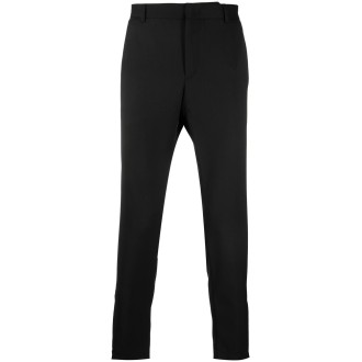 PT TORINO pantaloni sartoriali cropped in lana nera